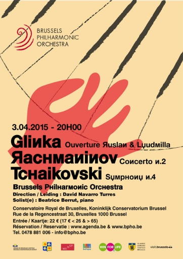 Affiche. Conservatoire Royal. Concert « Festival Russe ». 2015-04-03